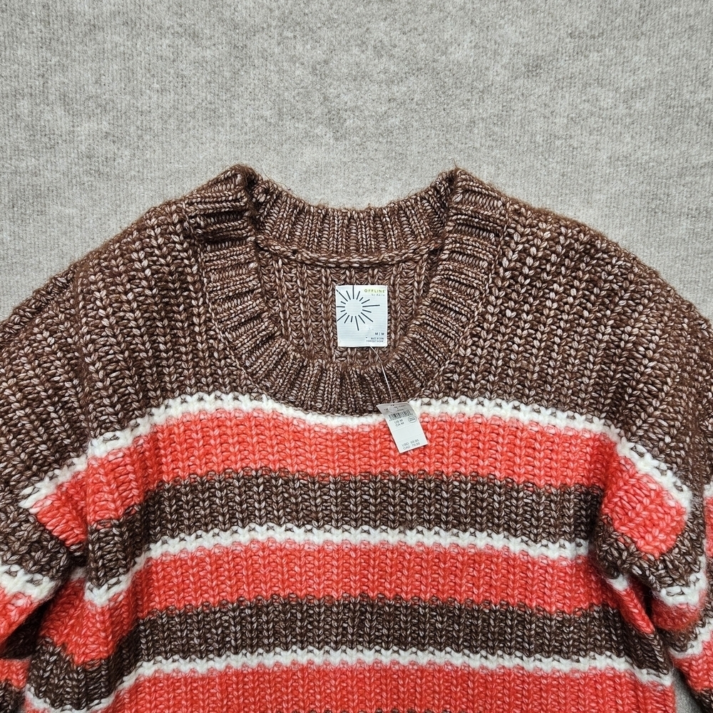Offline by Aerie Oversized Chunky Knit Crew Neck Sweater – Size Medium – NWT - Picture 3 of 13